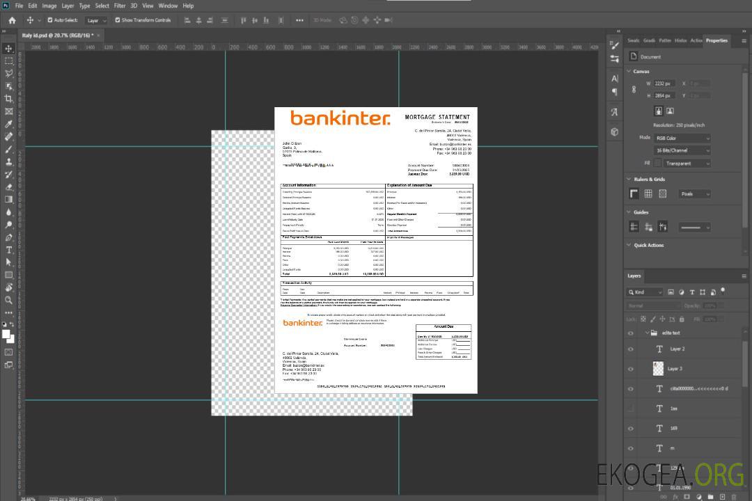 Relevé hypothécaire de la banque Bankinter d'Espagne aux formats Word et PDF template Relevé hypothécaire de la banque Bankinter d'Espagne aux formats Word et PDF template